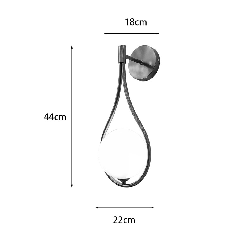 Φωτιστικό τοίχου-απλίκα Teary pakoworld G9 μέταλλο χρυσό-λευκό 16x12x37εκ 3