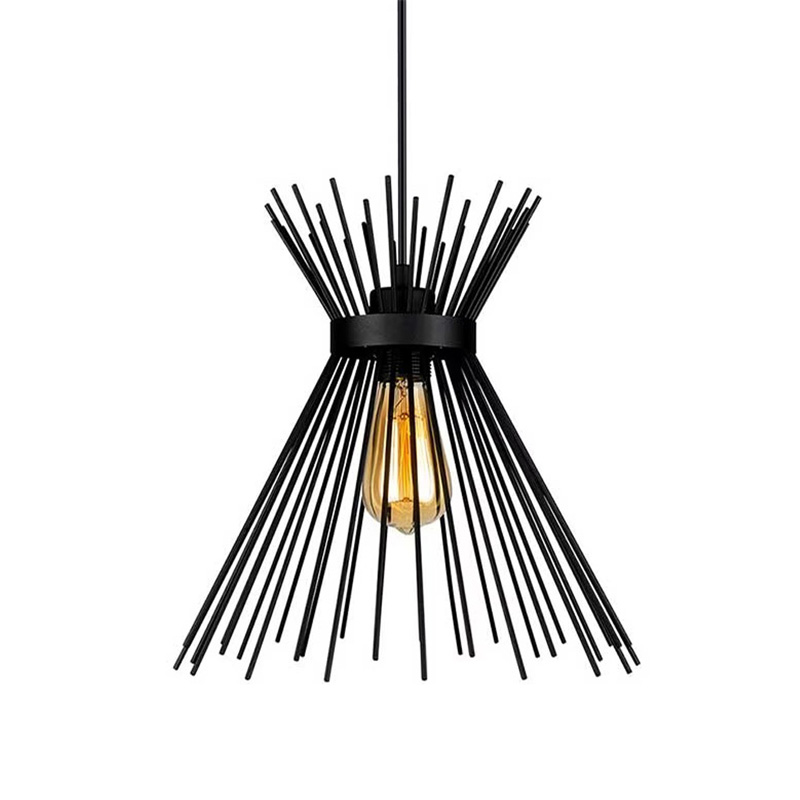 Φωτιστικό οροφής Candle I pakoworld E27 μέταλλο μαύρο Φ25x30εκ 1