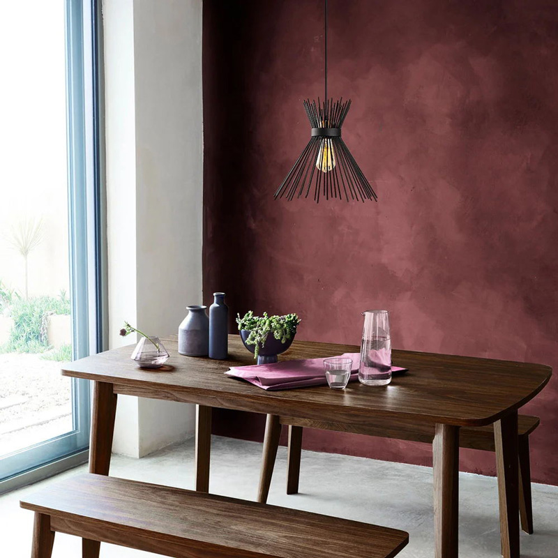 Φωτιστικό οροφής Candle I pakoworld E27 μέταλλο μαύρο Φ25x30εκ 2