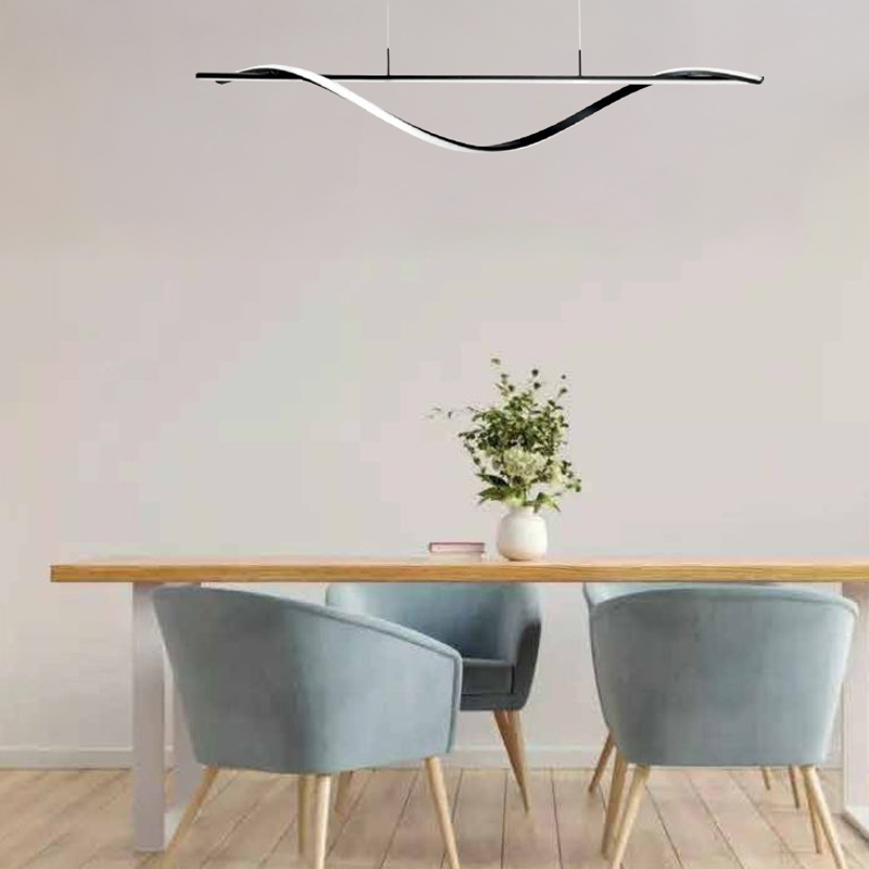 Φωτιστικό οροφής Infinity pakoworld led μέταλλο μαύρο 120x12x150εκ 2