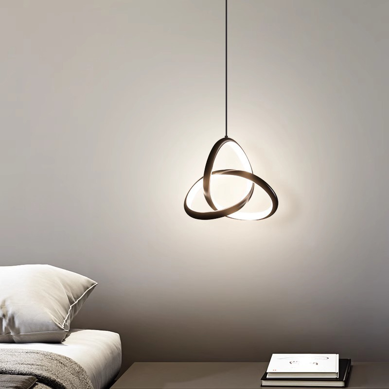 Φωτιστικό οροφής Trinity pakoworld led μέταλλο μαύρο Φ22x100εκ 2
