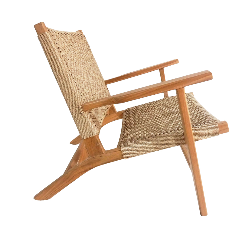 Πολυθρόνα Crosy pakoworld teak ξύλο σε φυσική απόχρωση 71x81x75εκ 5