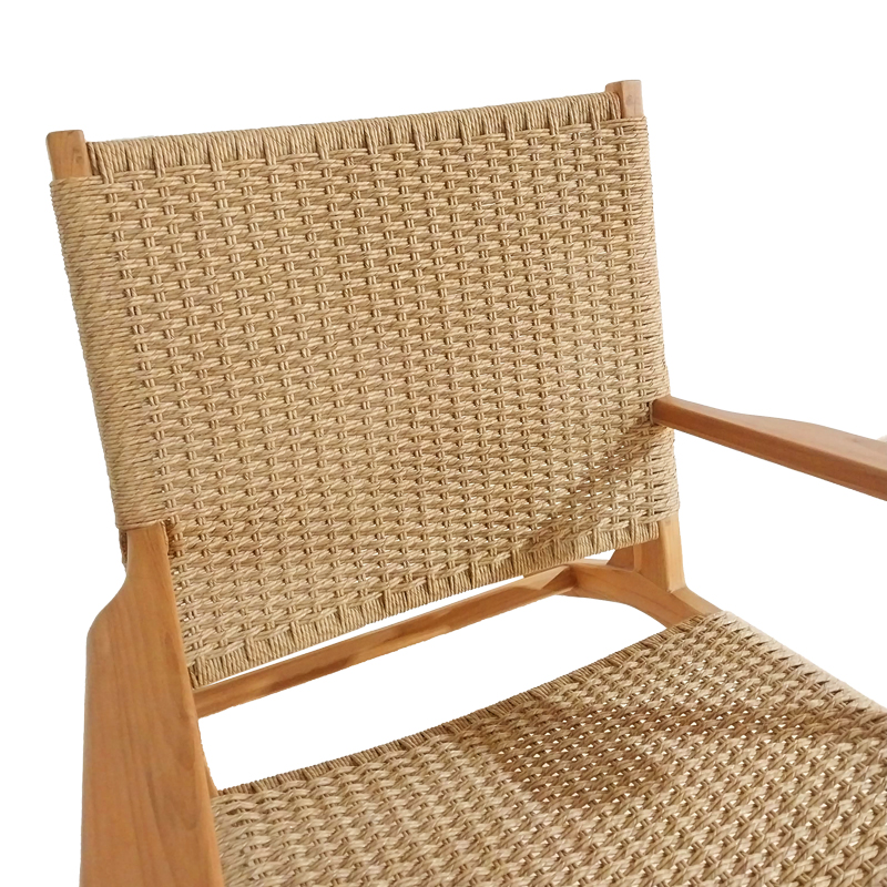 Πολυθρόνα Crosy pakoworld teak ξύλο σε φυσική απόχρωση 71x81x75εκ 8