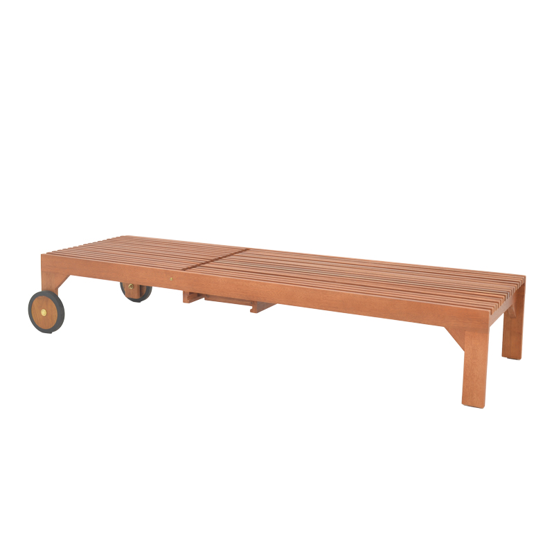 Ξαπλώστρα Sunnie pakoworld meranti ξύλο σε φυσική απόχρωση 200x65x35εκ 3