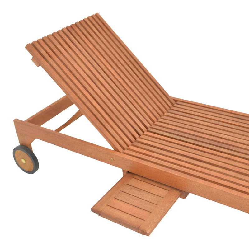 Ξαπλώστρα Sunnie pakoworld meranti ξύλο σε φυσική απόχρωση 200x65x35εκ 8