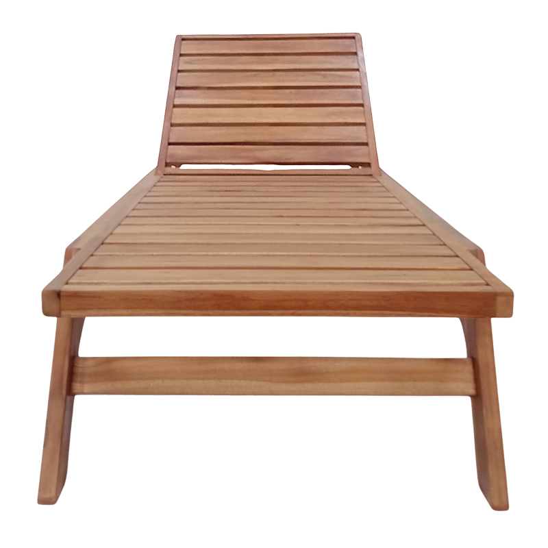 Ξαπλώστρα Melop pakoworld teak ξύλο σε φυσική απόχρωση 200x70x35εκ 5