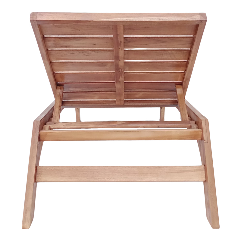 Ξαπλώστρα Melop pakoworld teak ξύλο σε φυσική απόχρωση 200x70x35εκ 6