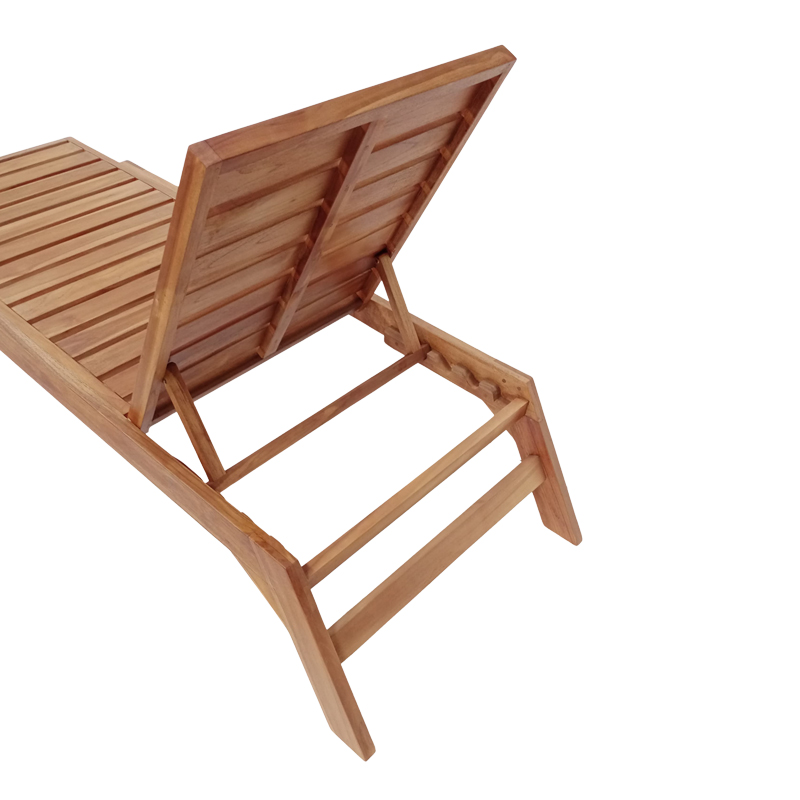 Ξαπλώστρα Melop pakoworld teak ξύλο σε φυσική απόχρωση 200x70x35εκ 7