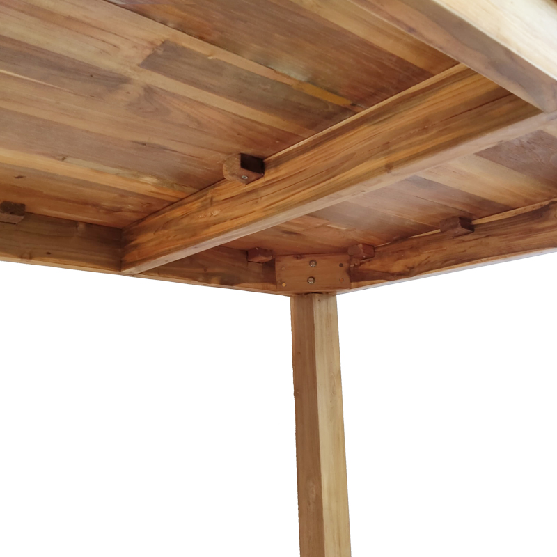 Τραπέζι Wooly pakoworld teak ξύλο σε φυσική απόχρωση 220x90x75εκ 6