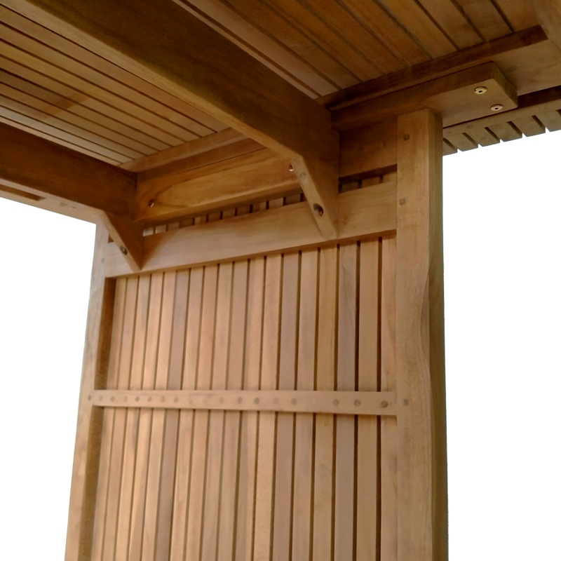 Τραπέζι Zibra pakoworld teak ξύλο σε φυσική απόχρωση 220x100x75εκ 5