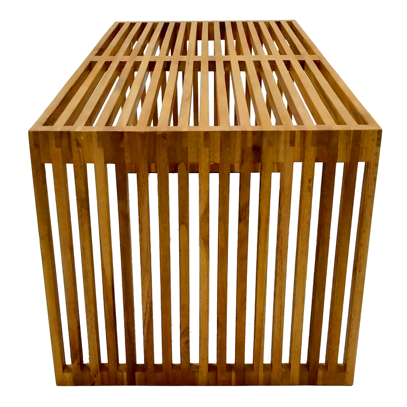 Τραπέζι σαλονιού Marlin pakoworld teak ξύλο σε φυσική απόχρωση 100x50x45εκ 3