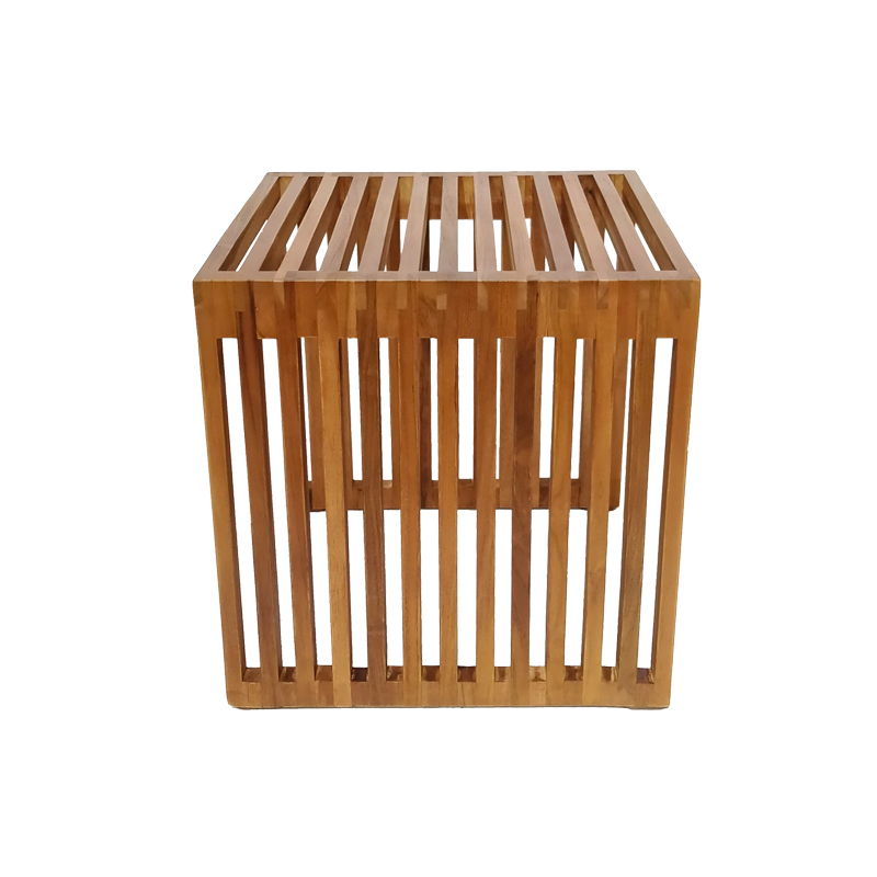 Βοηθητικό τραπέζι Saimon pakoworld teak ξύλο σε φυσική απόχρωση 40x40x40εκ 3