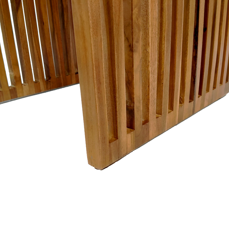 Βοηθητικό τραπέζι Saimon pakoworld teak ξύλο σε φυσική απόχρωση 40x40x40εκ 6