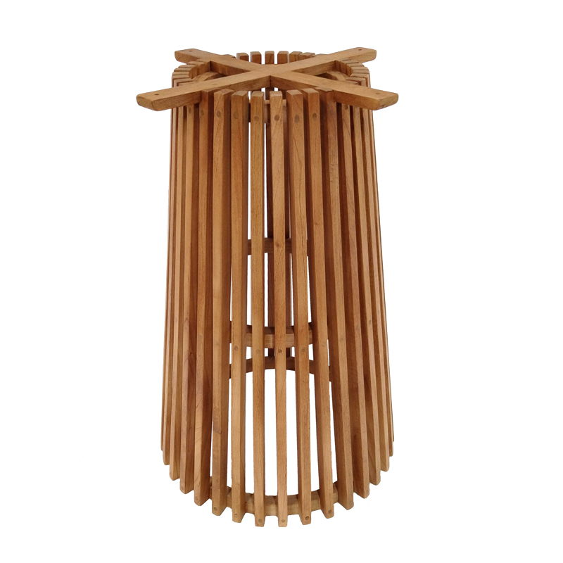 Βάση τραπεζιού μπαρ εσωτερικού χώρου Galy pakoworld mindi ξύλο σε φυσική απόχρωση Φ60x90εκ 1