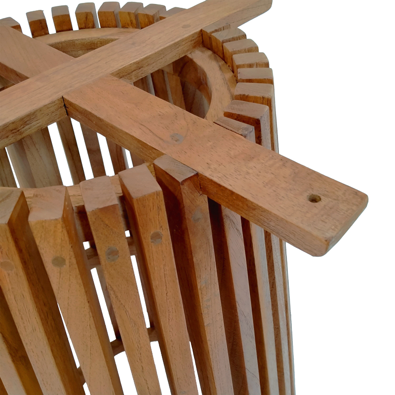 Βάση τραπεζιού μπαρ εσωτερικού χώρου Galy pakoworld mindi ξύλο σε φυσική απόχρωση Φ60x90εκ 4