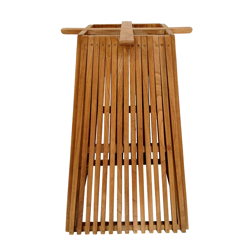 Βάση τραπεζιού μπαρ εσωτερικού χώρου Darius pakoworld mindi ξύλο σε φυσική απόχρωση 60x60x90εκ 3