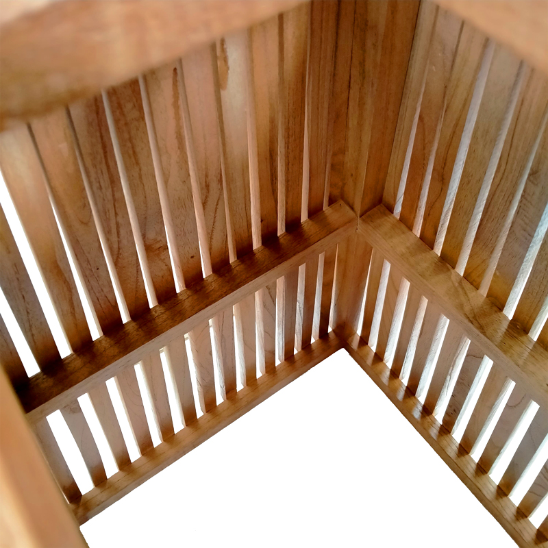 Βάση τραπεζιού μπαρ εσωτερικού χώρου Darius pakoworld mindi ξύλο σε φυσική απόχρωση 60x60x90εκ 5