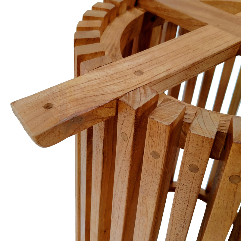 Βάση τραπεζιού εσωτερικού χώρου Galy pakoworld mindi ξύλο σε φυσική απόχρωση Φ60x75εκ 4