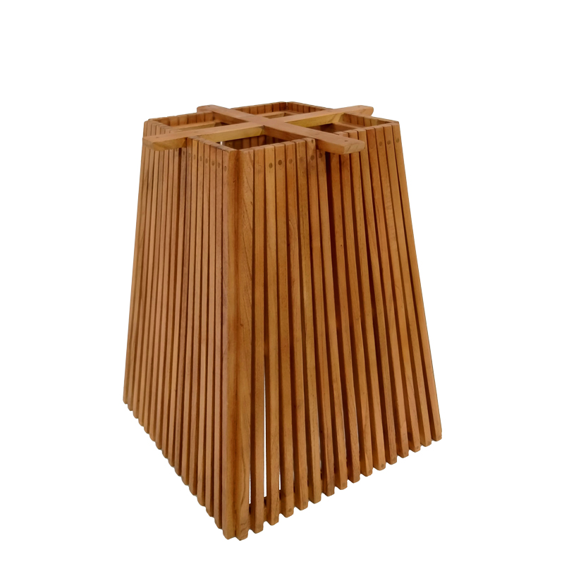 Βάση τραπεζιού εσωτερικού χώρου Darius pakoworld mindi ξύλο σε φυσική απόχρωση 60x60x75εκ 1