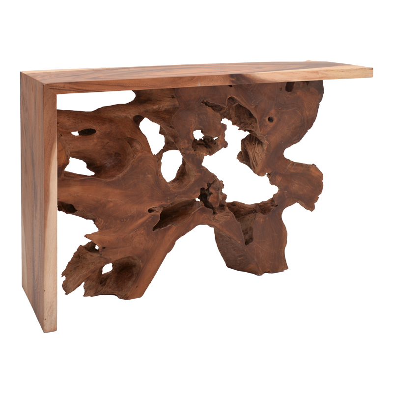 Κονσόλα Jako Inart teak ξύλο σε φυσική απόχρωση 120x40x80εκ 2