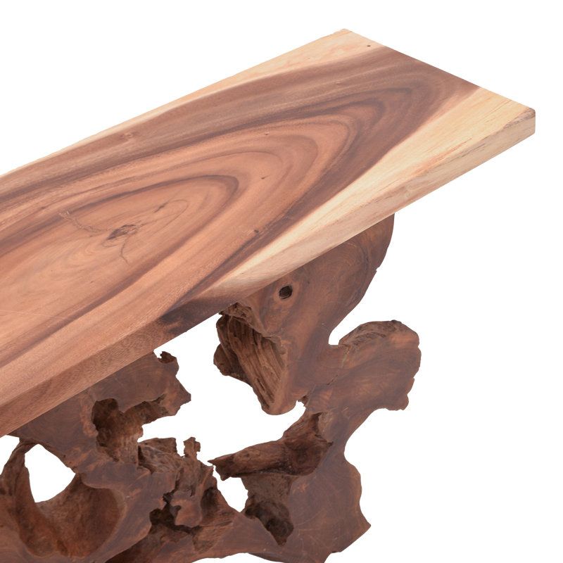 Κονσόλα Jako Inart teak ξύλο σε φυσική απόχρωση 120x40x80εκ 4