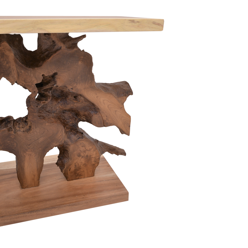 Κονσόλα Nasiol Inart teak ξύλο σε φυσική απόχρωση 120x40x75εκ 6