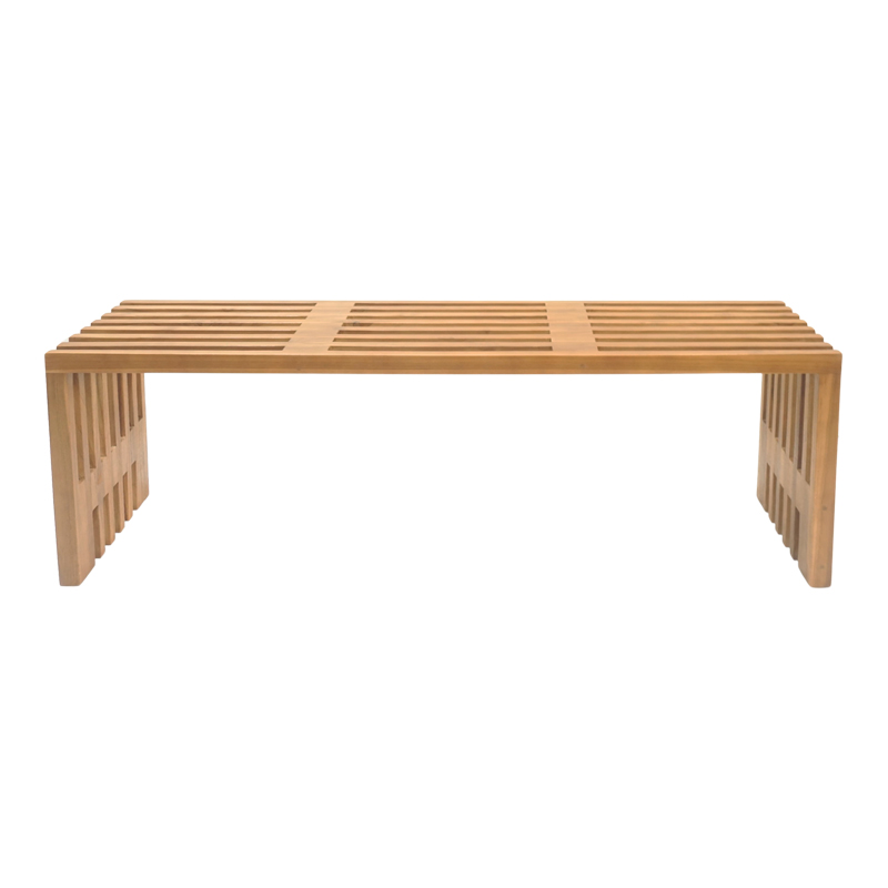 Παγκάκι Zen pakoworld teak ξύλο σε φυσική απόχρωση 140x35x48εκ 2