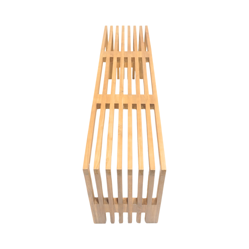 Παγκάκι Zen pakoworld teak ξύλο σε φυσική απόχρωση 140x35x48εκ 3