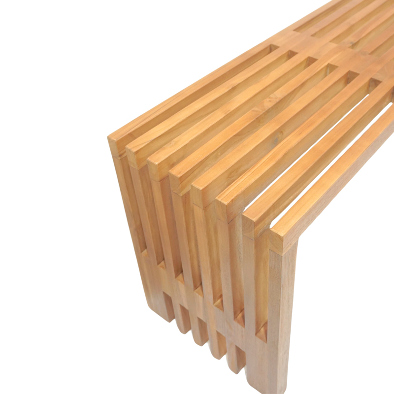 Παγκάκι Zen pakoworld teak ξύλο σε φυσική απόχρωση 140x35x48εκ 4