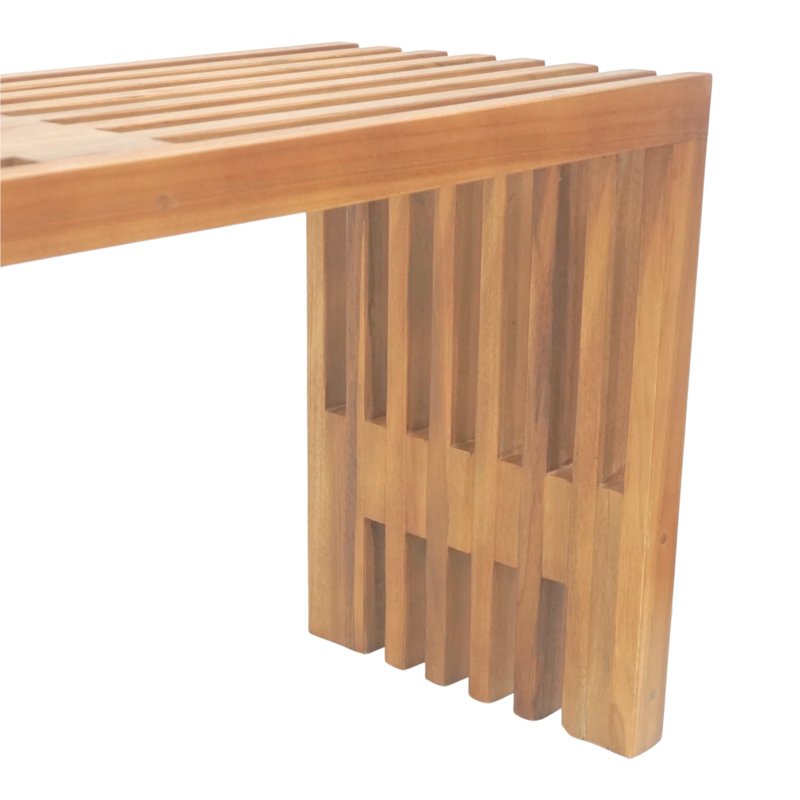 Παγκάκι Zen pakoworld teak ξύλο σε φυσική απόχρωση 140x35x48εκ 5