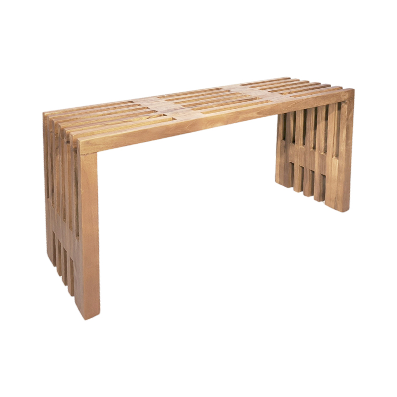 Παγκάκι Zen pakoworld teak ξύλο σε φυσική απόχρωση 90x30x48εκ 1