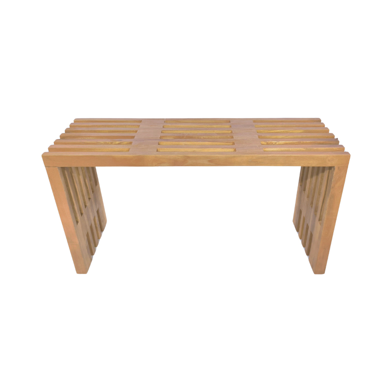 Παγκάκι Zen pakoworld teak ξύλο σε φυσική απόχρωση 90x30x48εκ 2