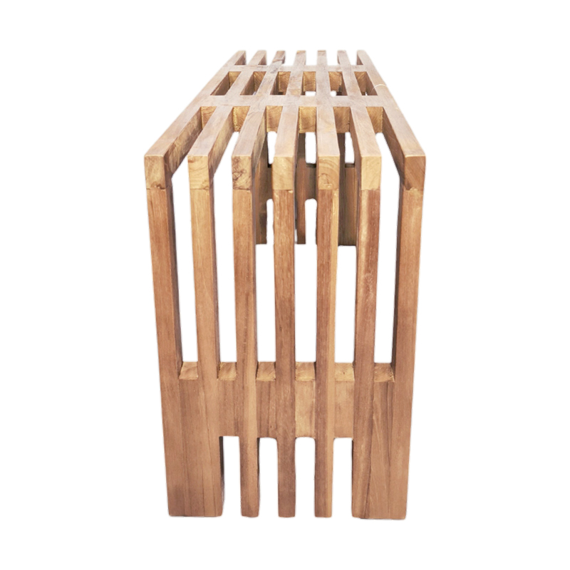 Παγκάκι Zen pakoworld teak ξύλο σε φυσική απόχρωση 90x30x48εκ 3