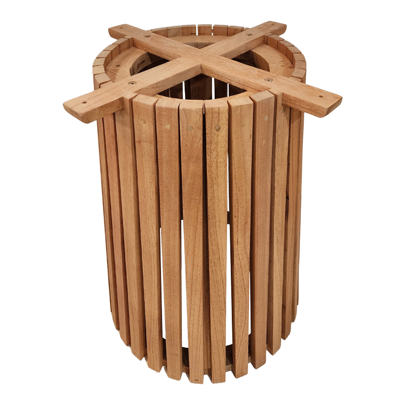 Βάση τραπεζιού εσωτερικού χώρου Galy I pakoworld mindi ξύλο σε φυσική απόχρωση Φ60x75εκ 2