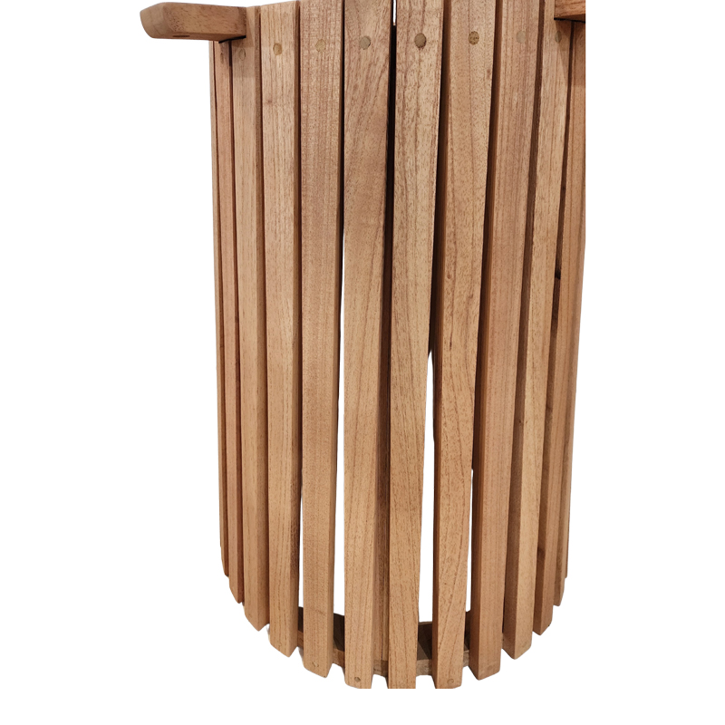 Βάση τραπεζιού εσωτερικού χώρου Galy I pakoworld mindi ξύλο σε φυσική απόχρωση Φ60x75εκ 4