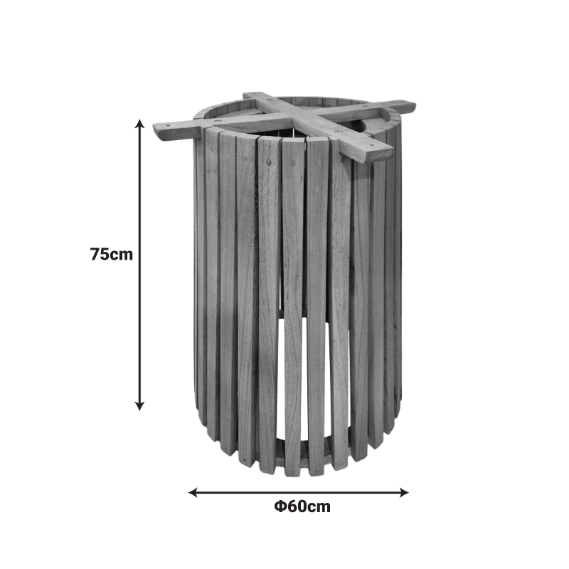 Βάση τραπεζιού εσωτερικού χώρου Galy I pakoworld mindi ξύλο σε φυσική απόχρωση Φ60x75εκ 5