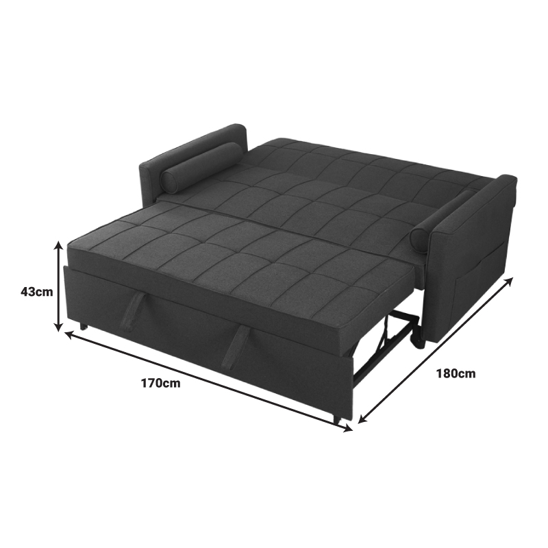 Καναπές-κρεβάτι Jursy pakoworld ανθρακί ύφασμα 170x91x90εκ 10