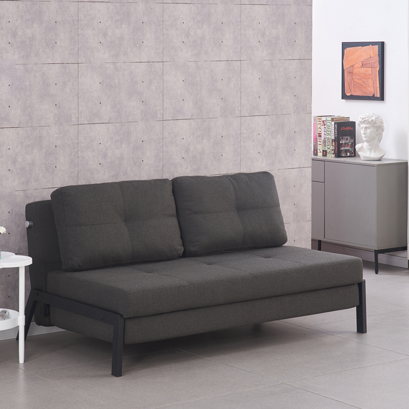 Καναπές-κρεβάτι Hafrene pakoworld ανθρακί ύφασμα 151x94x71εκ 2