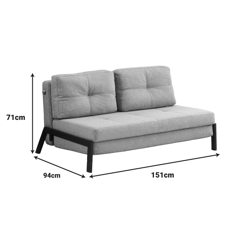 Καναπές-κρεβάτι Hafrene pakoworld ύφασμα σε πετρόλ απόχρωση 151x94x71εκ 10