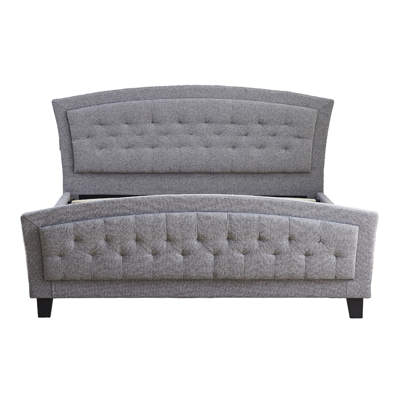 Κρεβάτι Camaro pakoworld ύφασμα σε γκρι απόχρωση160x200εκ 3