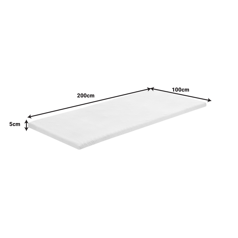 Ανώστρωμα Casmeriane pakoworld roll pack λευκό ύφασμα-memory foam 100x200x5εκ 6