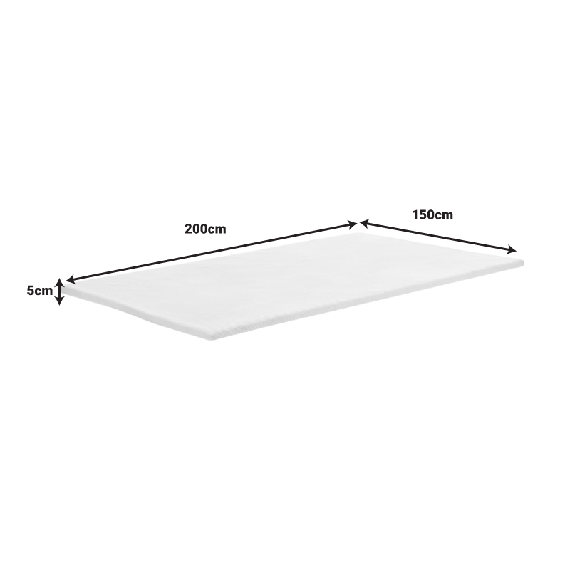 Ανώστρωμα Casmeriane pakoworld roll pack λευκό ύφασμα-memory foam 150x200x5εκ 6