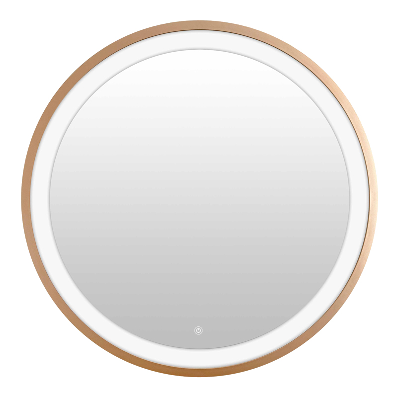 Καθρέπτης Led Starli Inart σε μπρονζέ απόχρωση Φ70x5.5εκ 1