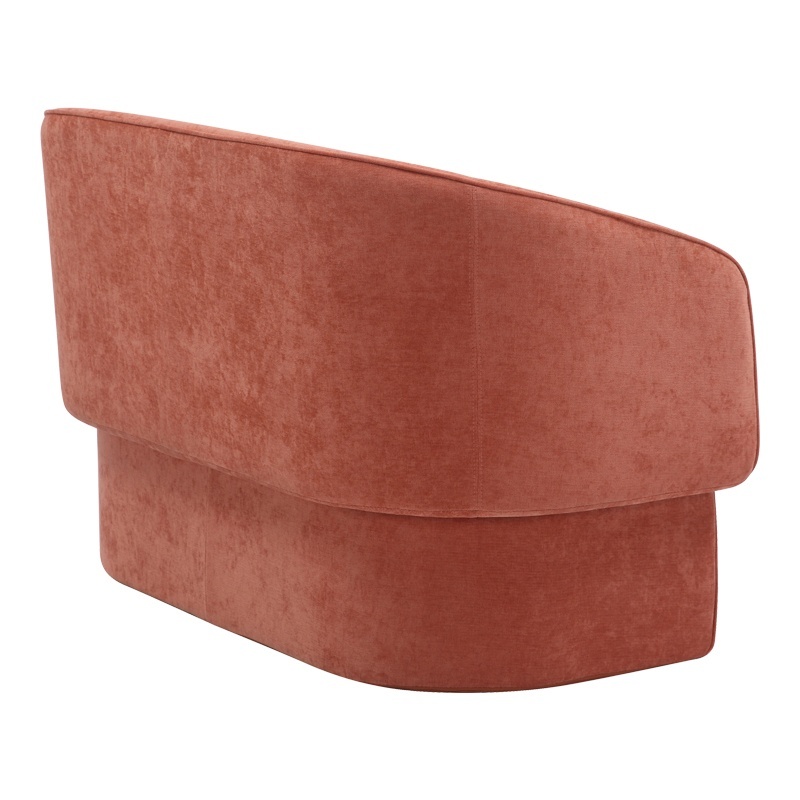 Καναπές διθέσιος Playmob pakoworld ύφασμα σε κεραμιδί απόχρωση 128x65x79εκ 3