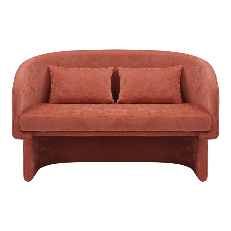 Καναπές διθέσιος Playmob pakoworld ύφασμα σε κεραμιδί απόχρωση 128x65x79εκ 5