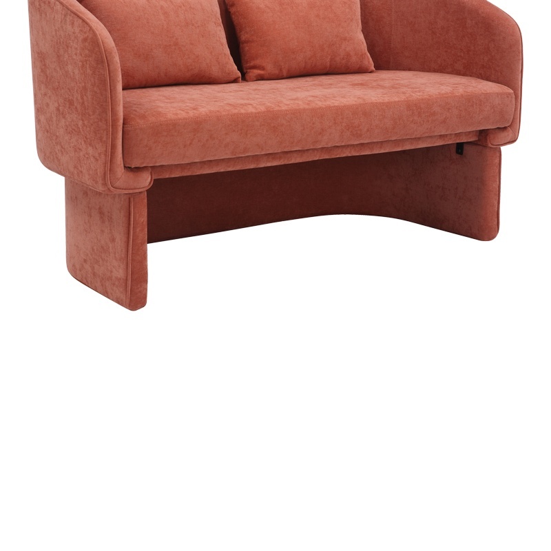 Καναπές διθέσιος Playmob pakoworld ύφασμα σε κεραμιδί απόχρωση 128x65x79εκ 8