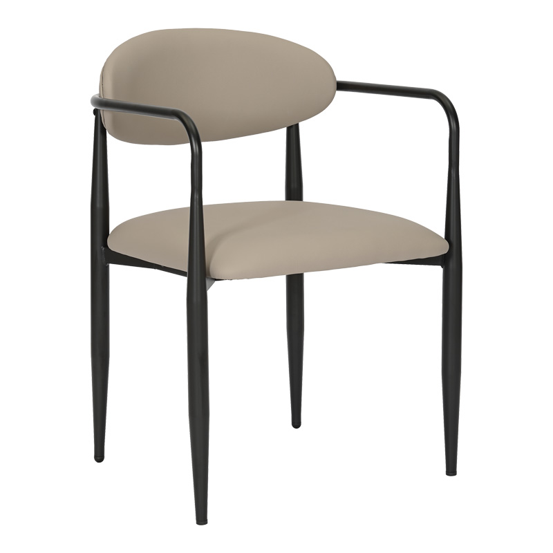 Πολυθρόνα Kalone pakoworld pu σε γκρι-μπεζ απόχρωση 56x55x78εκ 1