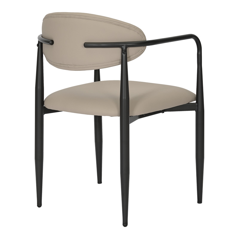 Πολυθρόνα Kalone pakoworld pu σε γκρι-μπεζ απόχρωση 56x55x78εκ 3