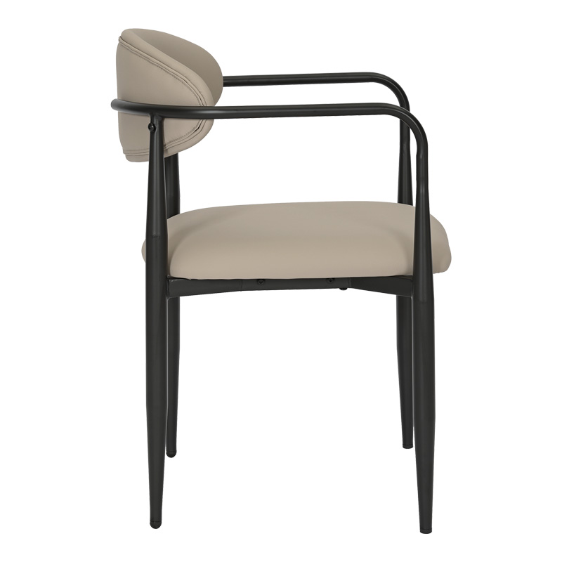 Πολυθρόνα Kalone pakoworld pu σε γκρι-μπεζ απόχρωση 56x55x78εκ 4