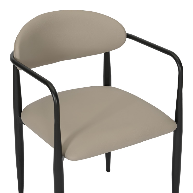 Πολυθρόνα Kalone pakoworld pu σε γκρι-μπεζ απόχρωση 56x55x78εκ 7